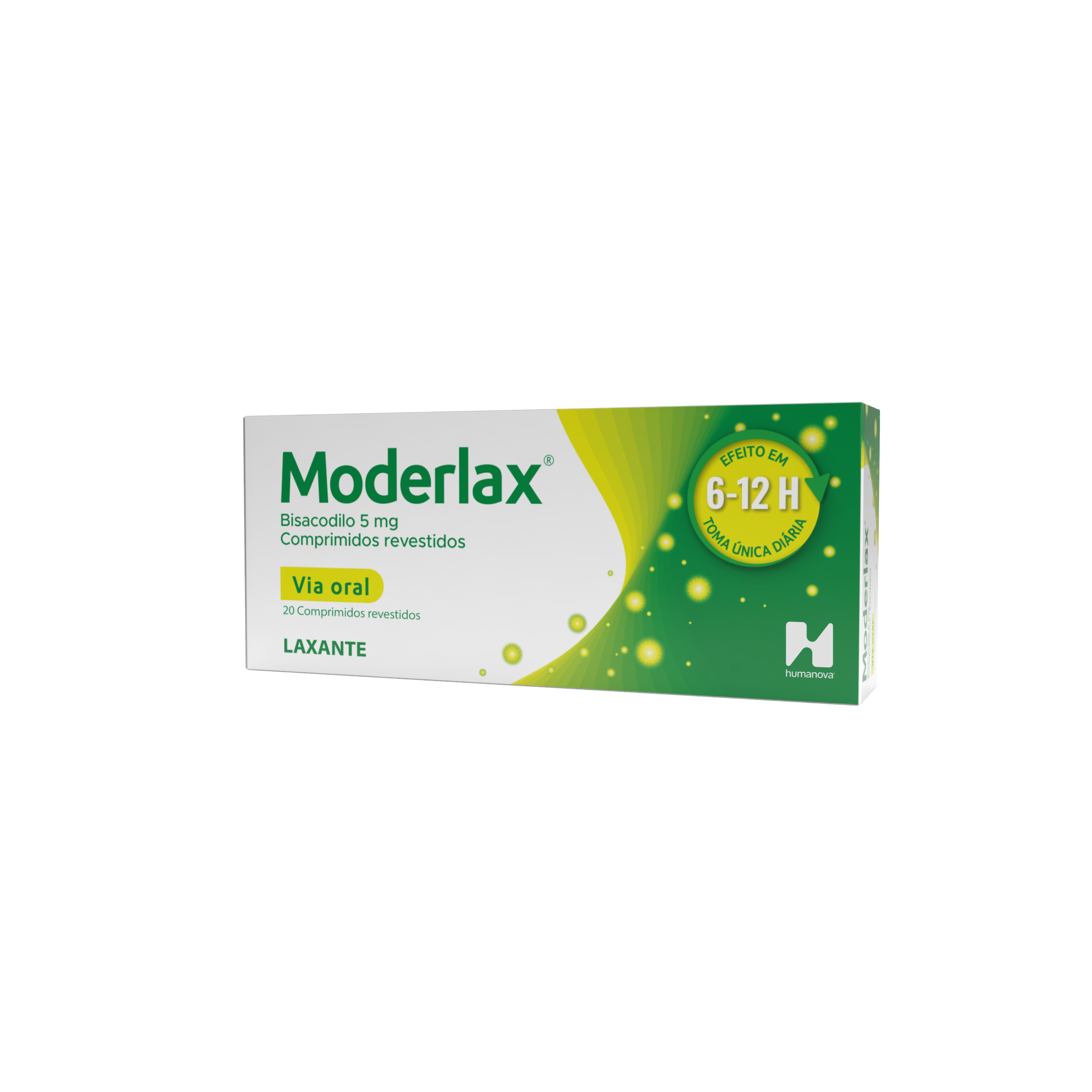 Embalagem de Moderlax 5 mg 20 comprimidos